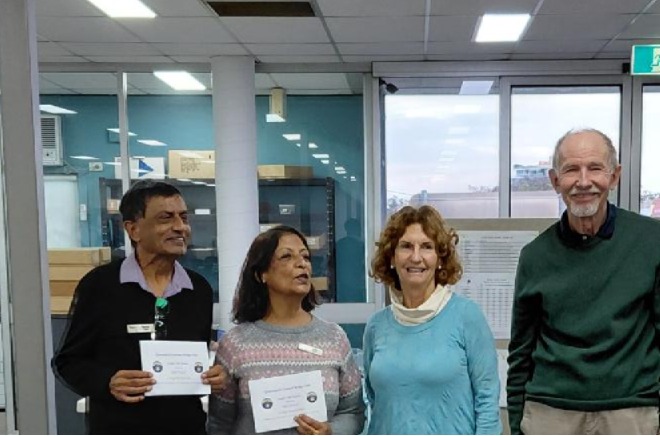 QCBC under 150mp Winners 2026 - Vina Shah, Naren Shah, Gayleen Trevaskis, Jim Pope